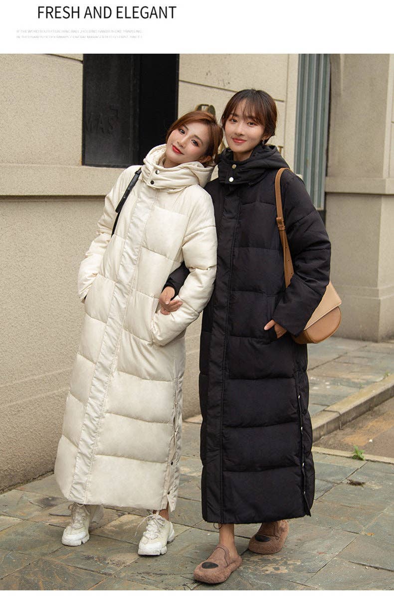 Marayn - Vente Doudoune – femme - Manteau Long Matelassé Chic et Chaud Polyvalent 202422