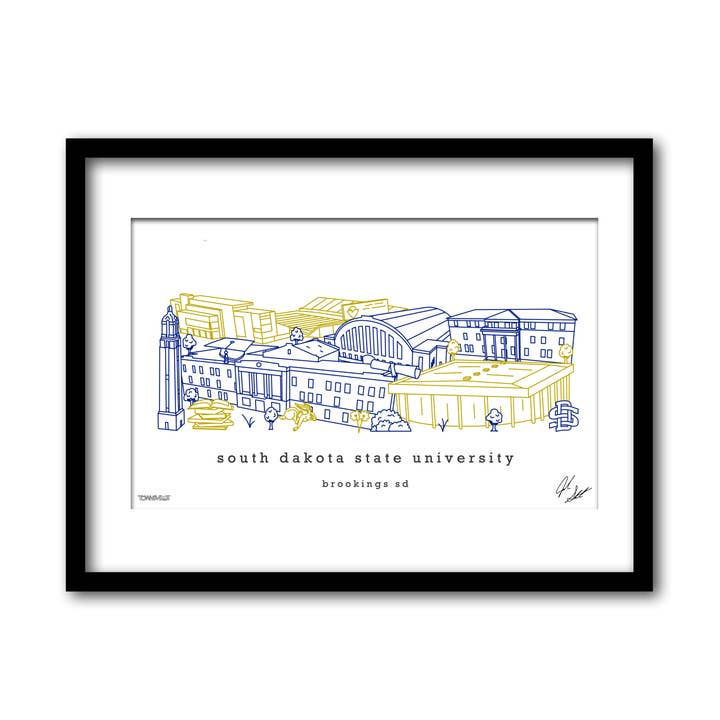 South Dakota State University minimalistisk väggdekor för wholesale av Townsville Art