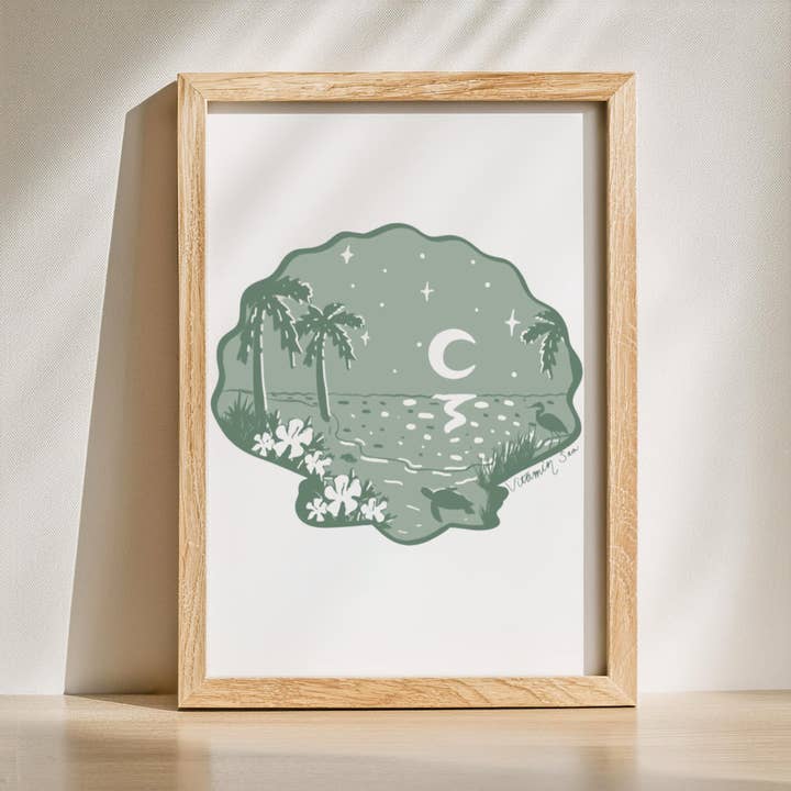 Sage Shell Print for wholesale by Vitamin Sea Clothing