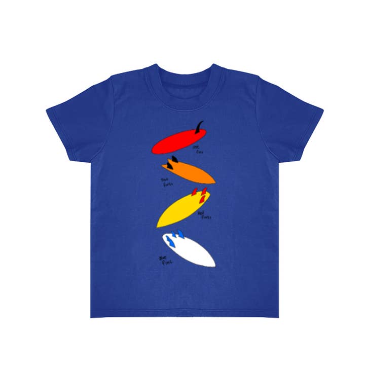 1 nageoire, 2 nageoires, nageoire rouge, nageoire bleue | T-shirt pour bébé 🏄🏻♂️ pour la vente par California Kids Collection