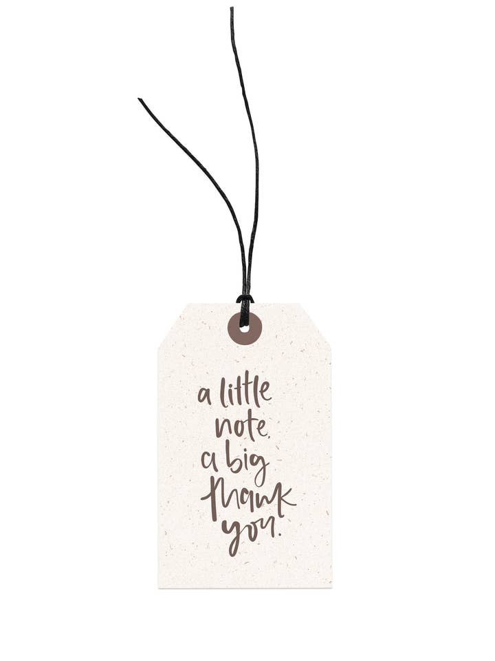 Petite note, grande étiquette cadeau de remerciement pour la vente par Emma Kate Co.