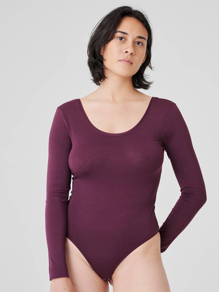 Women's G-string Long Sleeves Bodysuit for wholesale by linenease