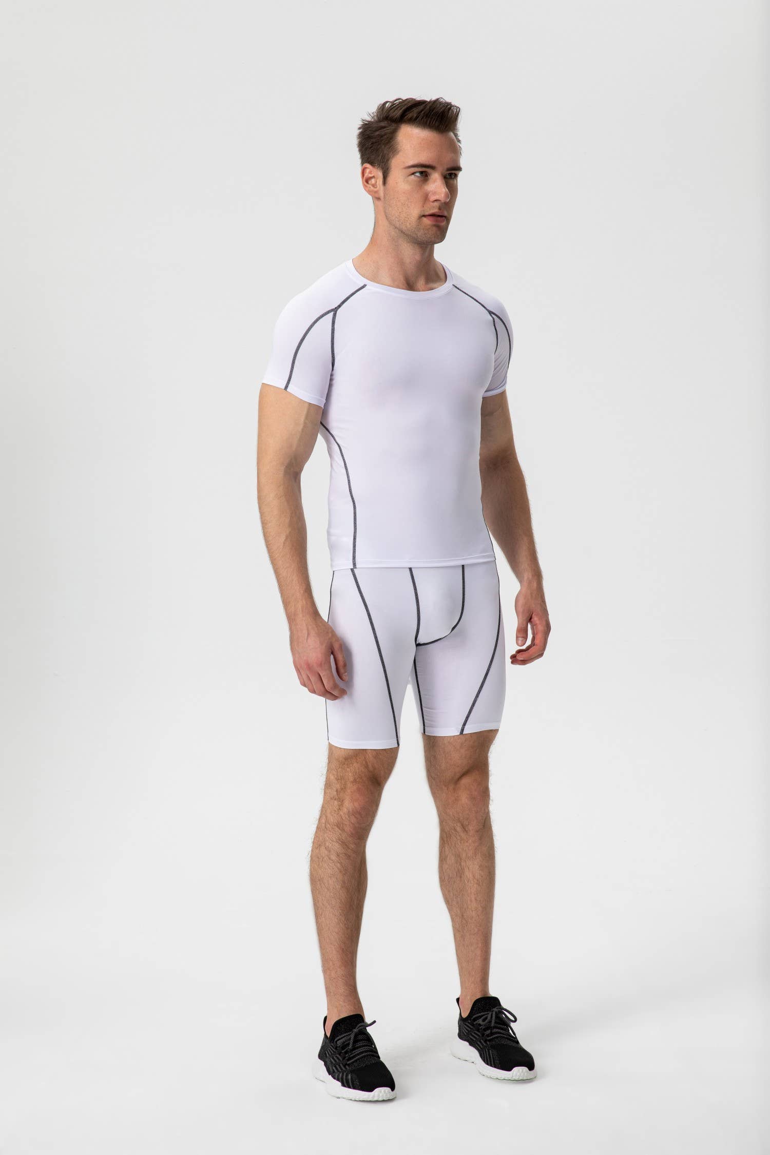 Active by Anna-Kaci - Wholesale Athletic Top - Men's - Men's Compression Short Sleeve Athletic T-Shirt14