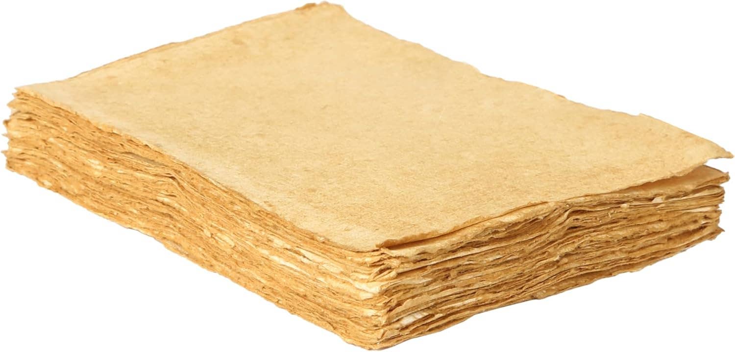 Monahan Papers – Großhandel Bastelzubehör – Handgefertigte Büttenrand-Papierbündel in Kaffeefarbe6