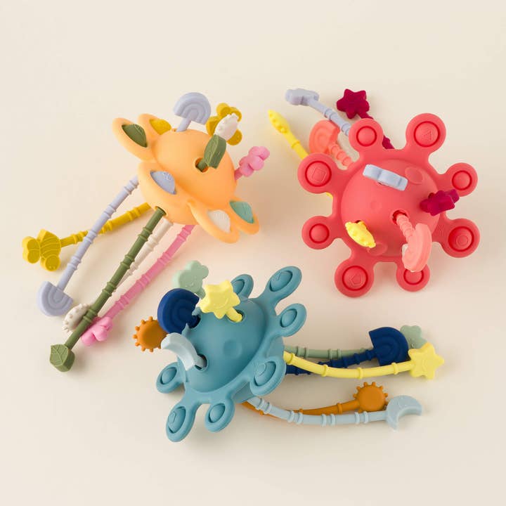 Juguete de arrastre de ovni de silicona para venta al por mayor de Der kleine Fratz