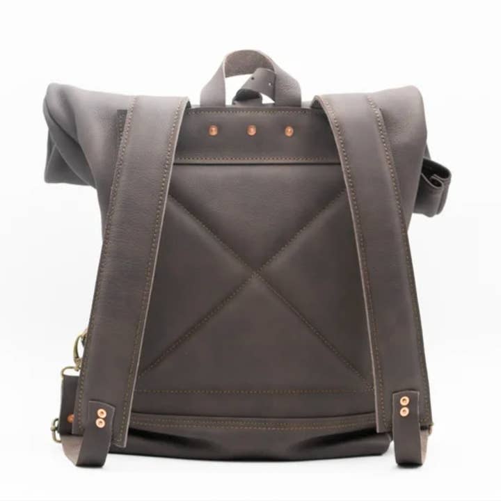Huit - Wholesale Backpack - Unisex - Chocolate leather backpack1