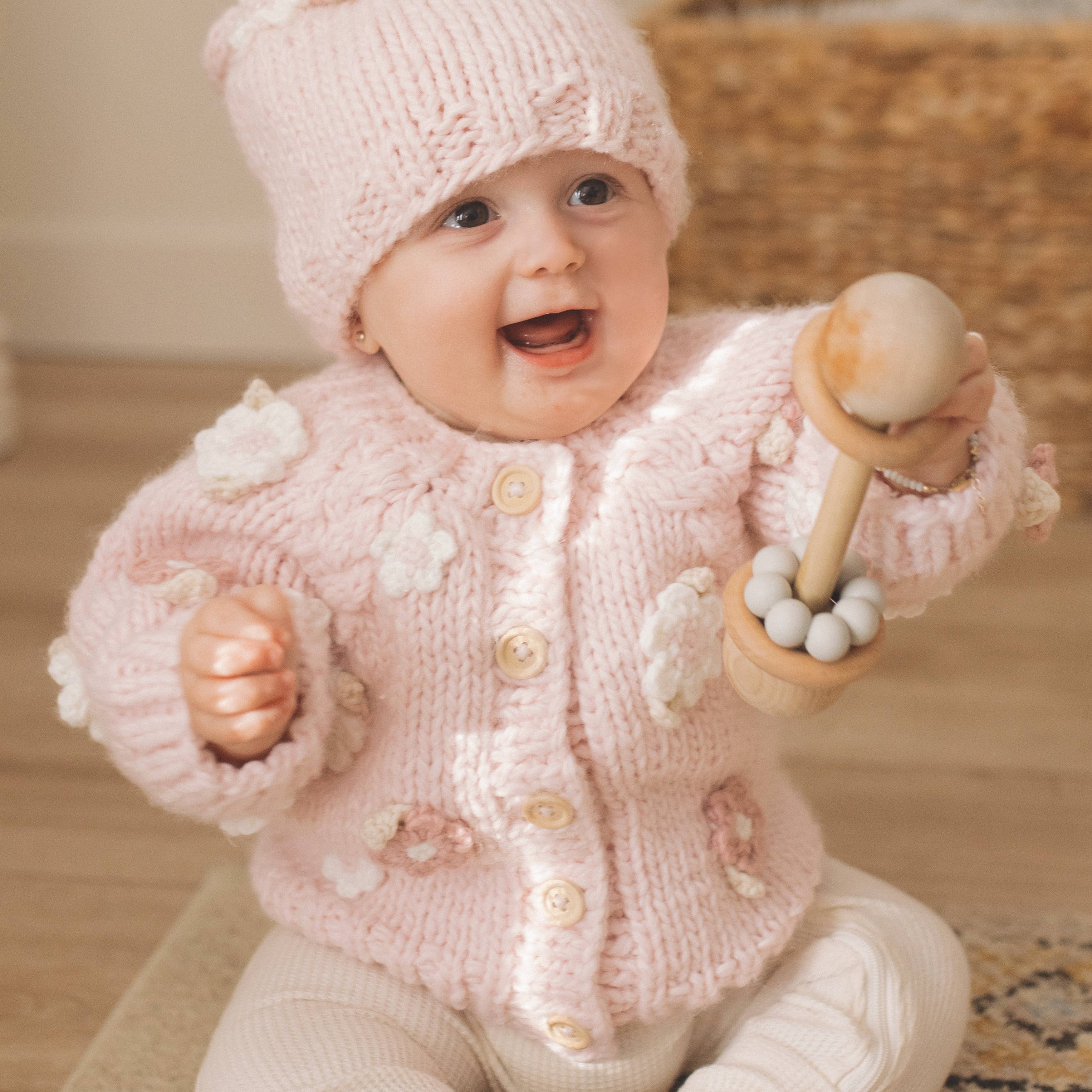 Huggalugs - Wholesale Cardigan - Baby - Flower Cardigan Sweater Baby & Toddler4