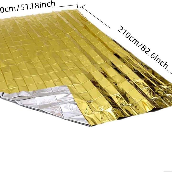 VIGOR - Wholesale First aid kit - Thermal Blankets, Silver Gold Foil Survival Blanket Space Blanket Survival Kit for Outdoors, Camping, Hiking, Survival or First Aid (Gold, 1pc)(10 Pack)4