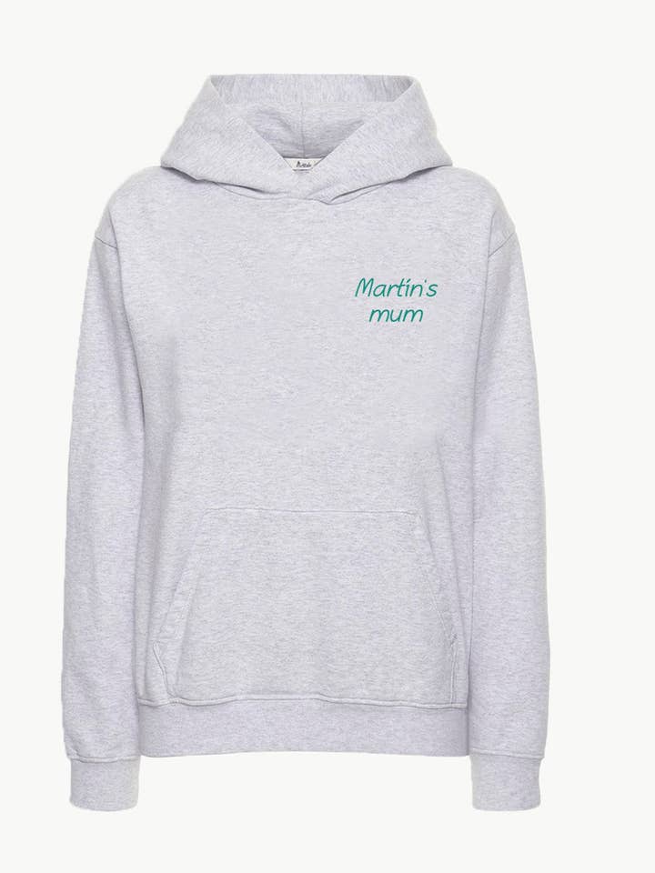 FELPA CON CAPPUCCIO GRIGIA | PERSONALIZZATA per la vendita all'ingrosso da parte di Anitials
