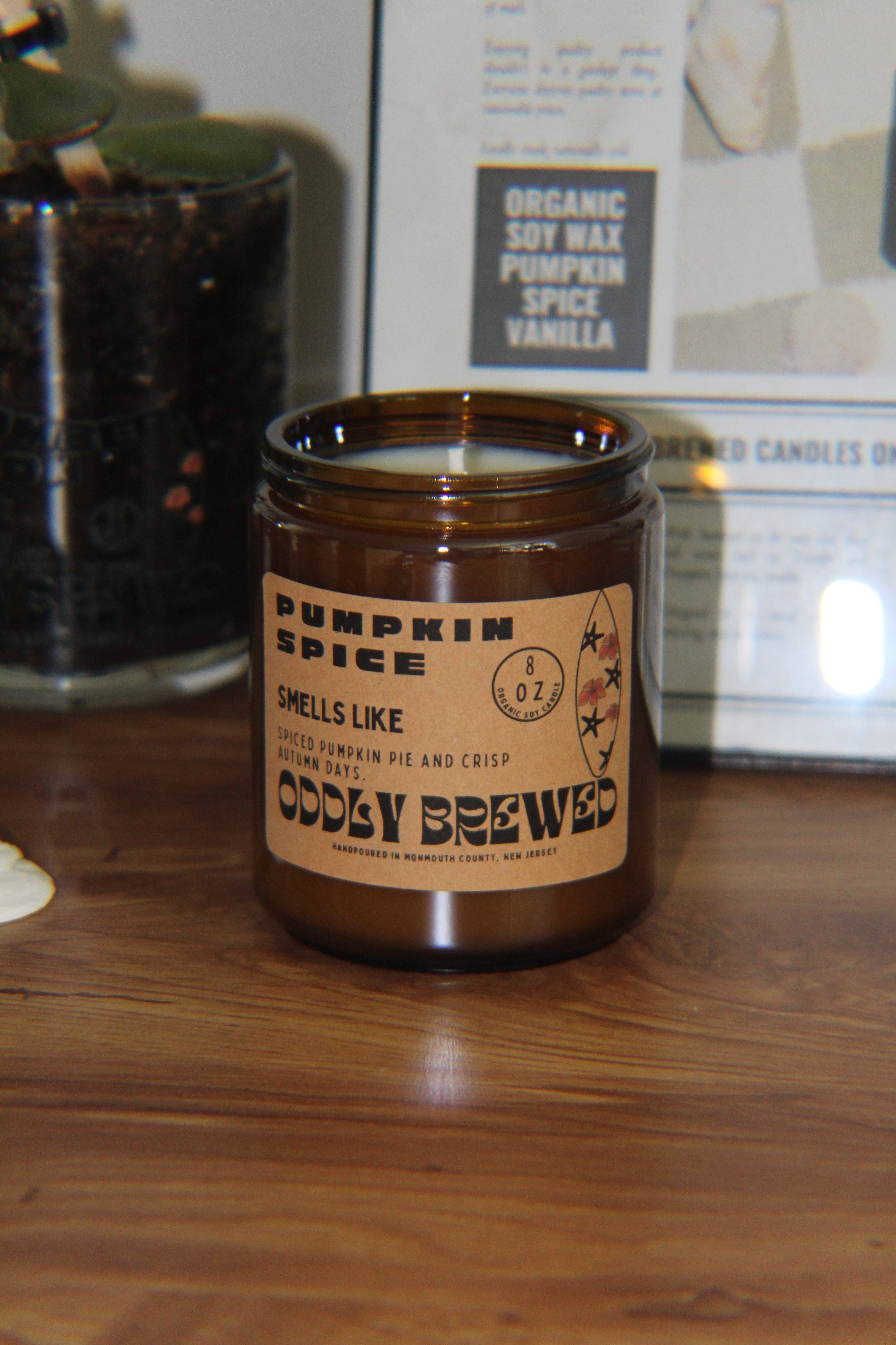 Oddly Brewed - Wholesale Jar/Filled Candle - Pumpkin Spice Soy Candle1