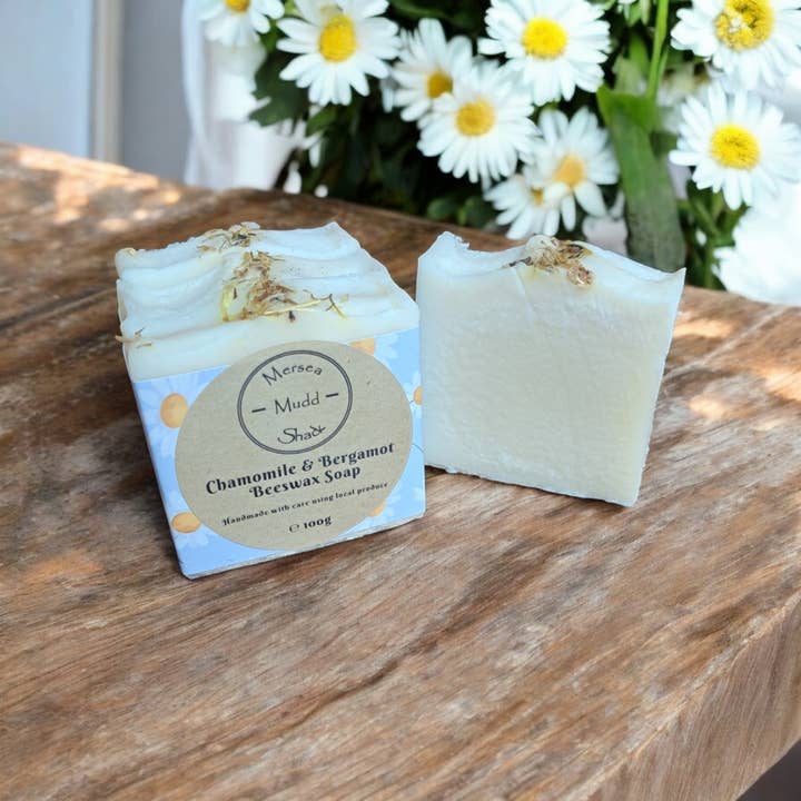 Mersea Mudd Shack Ltd – wholesale Bar Soap – Chamomile & Bergamot Beeswax Soap 100g2