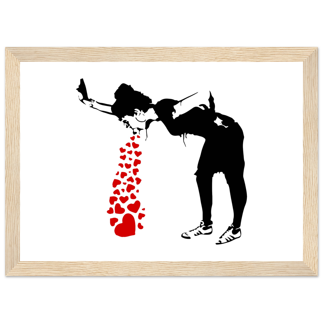 Art-O-Rama Shop – Poster por atacado – Cartaz da arte de Banksy Lovesick Girl Whowing Up Hearts7