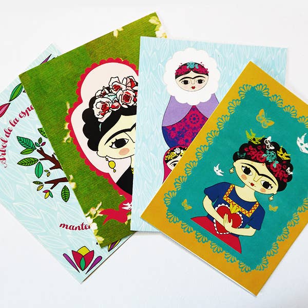 Chunchitos - Venta al por mayor Juego de postales - Colección de tarjetas postales Frida Kahlo 2. Ilustración original