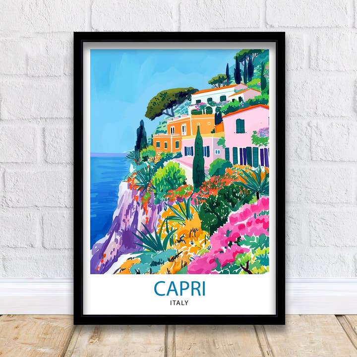Capri Italy Travel Poster Capri for wholesale by InkNPrintz