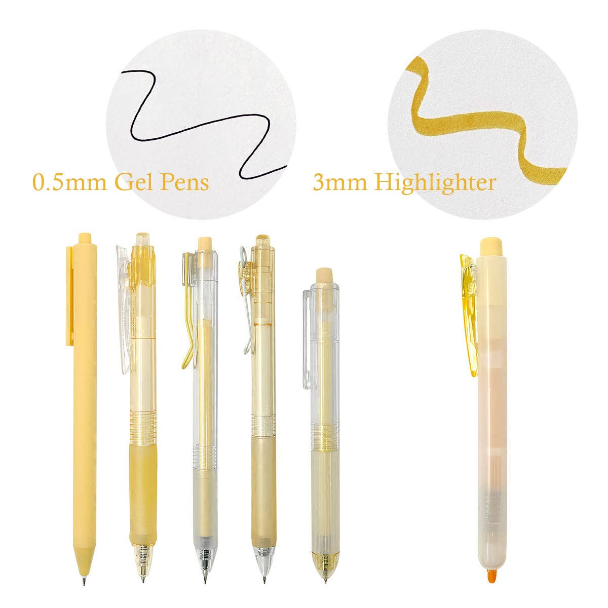 Wrapables.com - Wholesale Pen - Wrapables Retractable Rollerball Pens and Highlighter Set 620