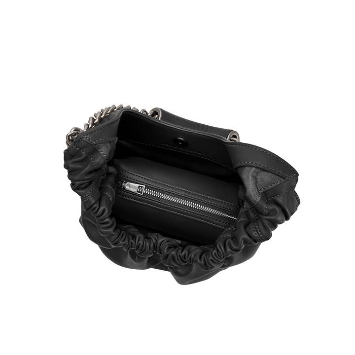 Melie Bianco - Wholesale Shoulder Bag - Women's - Kinsley Black Recycled Vegan Shoulder Bag