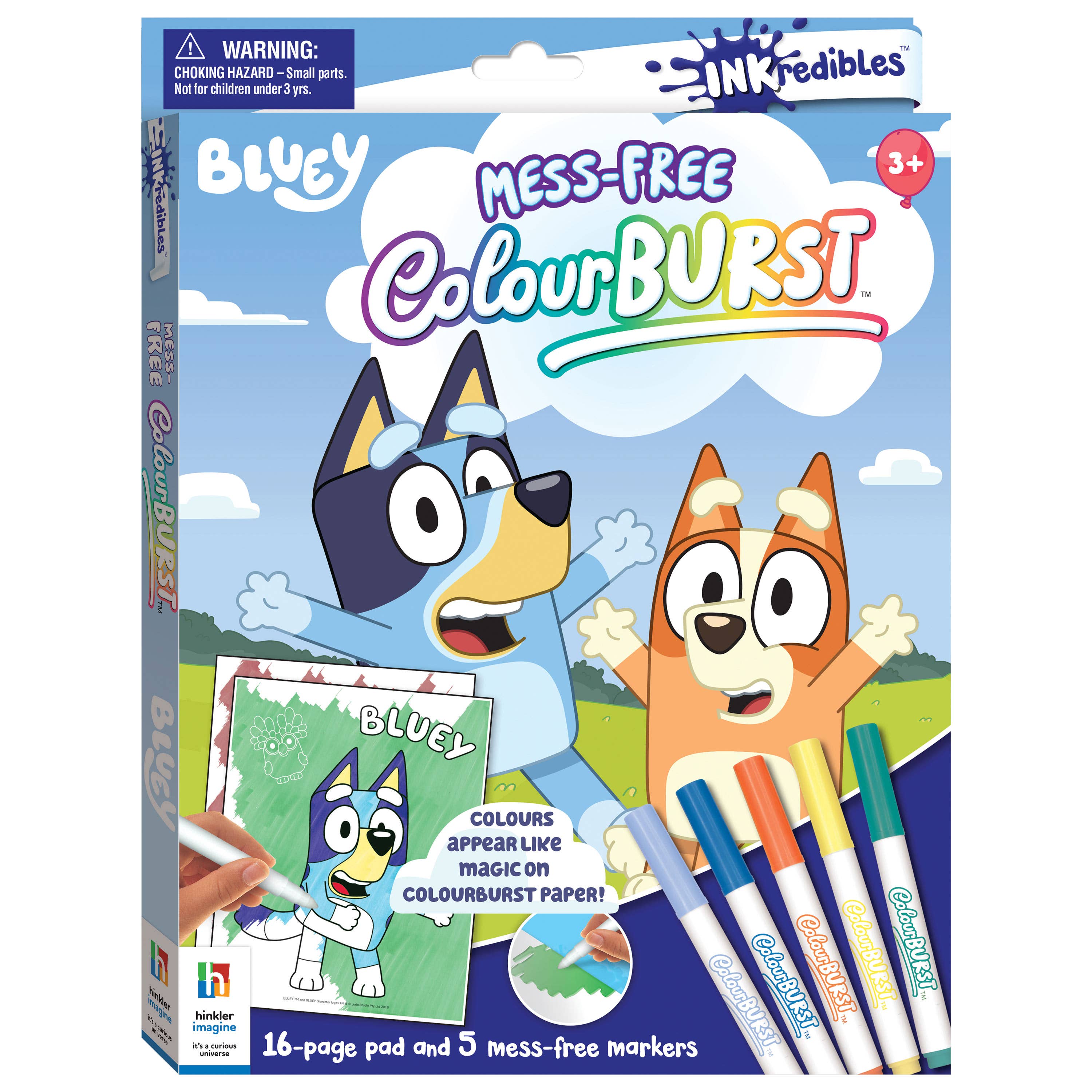 Hinkler Australia - Wholesale Coloring Book - Kids & Baby - Inkredibles Colour Burst Bluey0
