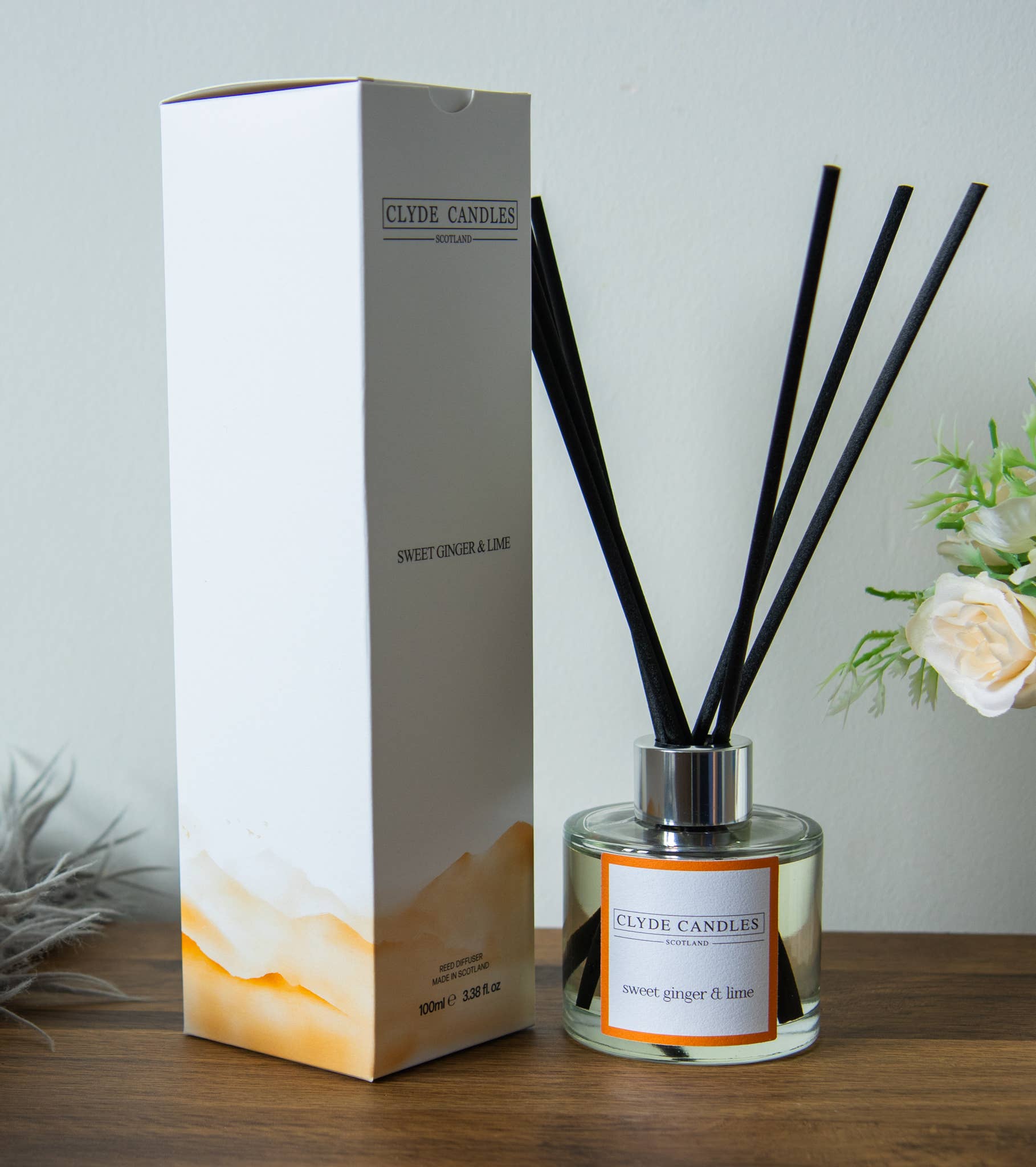 CLYDE CANDLES - Vente Diffuseur à tiges - Diffuseur de roseaux gingembre doux et citron1