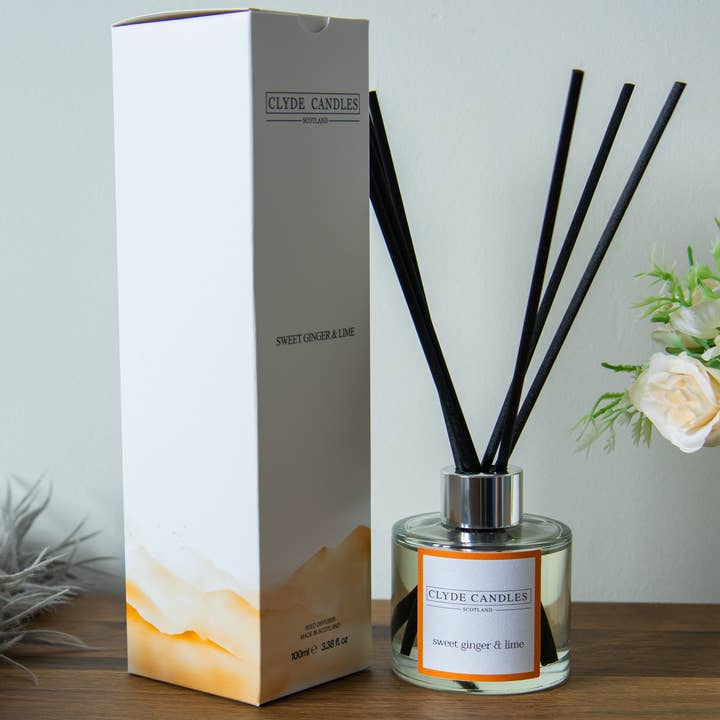 CLYDE CANDLES - Wholesale Reed Diffuser - Sweet Ginger & Lime Reed Diffuser1