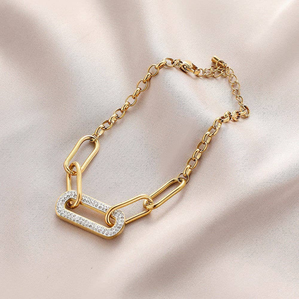 Gold Paperclip Bracelet for wholesale on Faire2