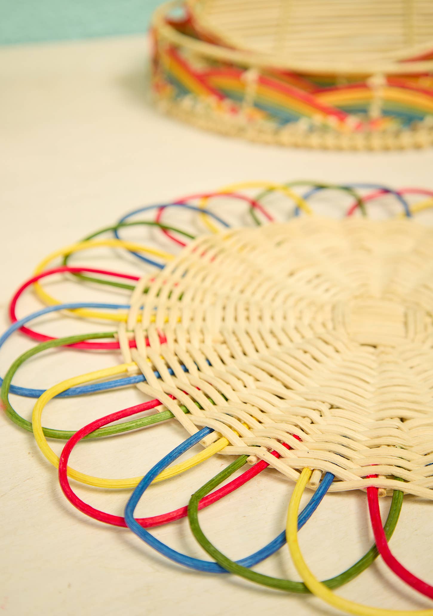 Namaste – wholesale Placemat – Rainbow Rattan Placemat1