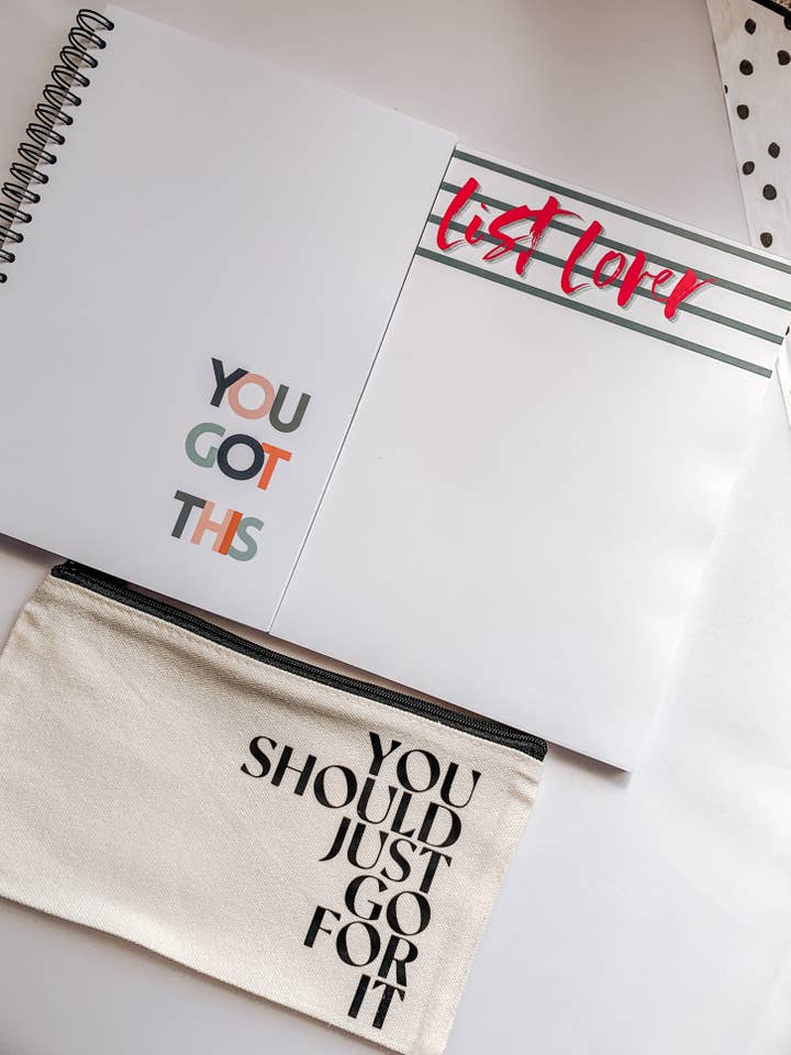 Conjunto de papelaria - Get Shit Done A5 You Got This Notebook por atacado de Dottie Wombat