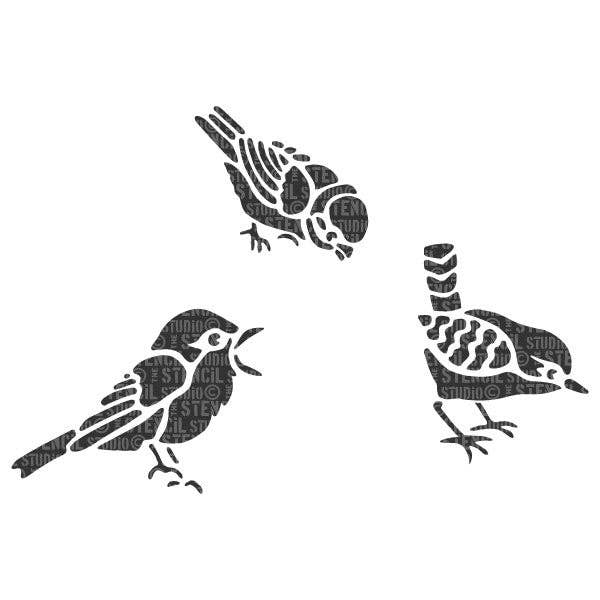 Birds Stencil for wholesale by The Stencil Studio
