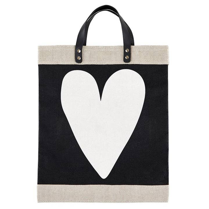 Farmer's Market Tote - White Heart for wholesale by Santa Barbara Design Studio by Creative Brands