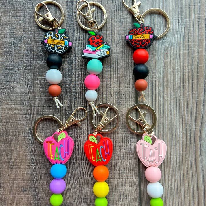 JILLIAN INK LLC - Wholesale Keychain - Women's - Teacher Focal Bead Small Keychain or Bag Charm5