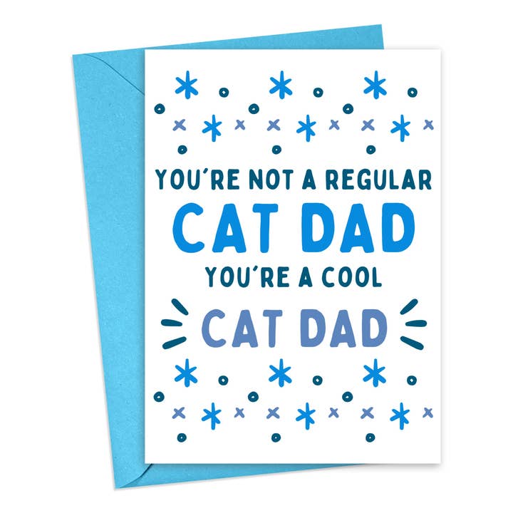 Fathers Day Card from the Cat Funny Cat Dad Gifts Cat Lover for wholesale by R is for Robo