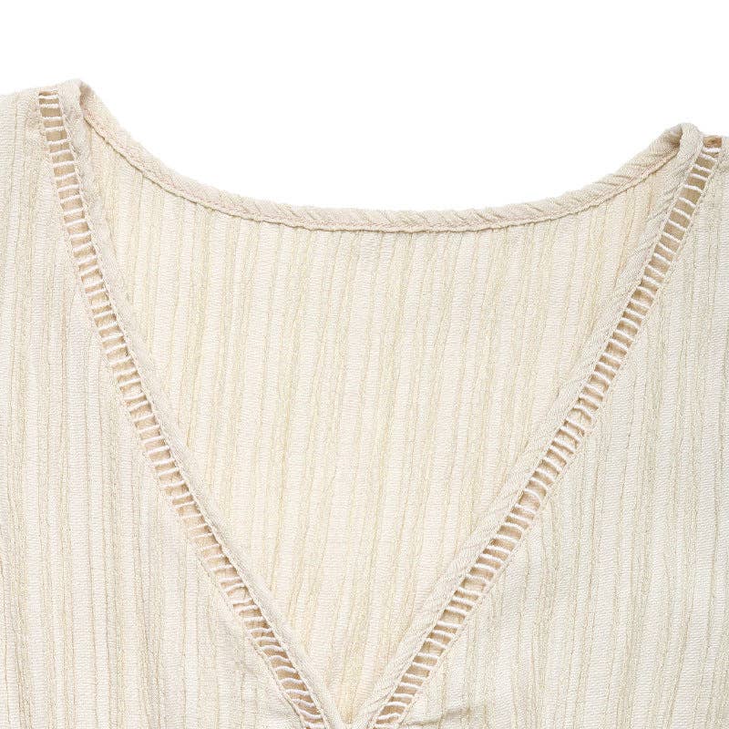 Apricot Textured Sleeveless Midi Dress Casual Flowy Vacation Look for wholesale on Faire3