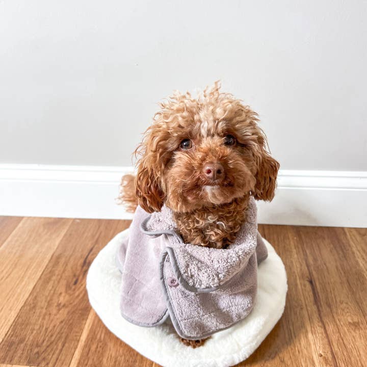 plum Baby Fleece Bathrobe//DOG CLOTHING//APPAREL for wholesale on Faire4