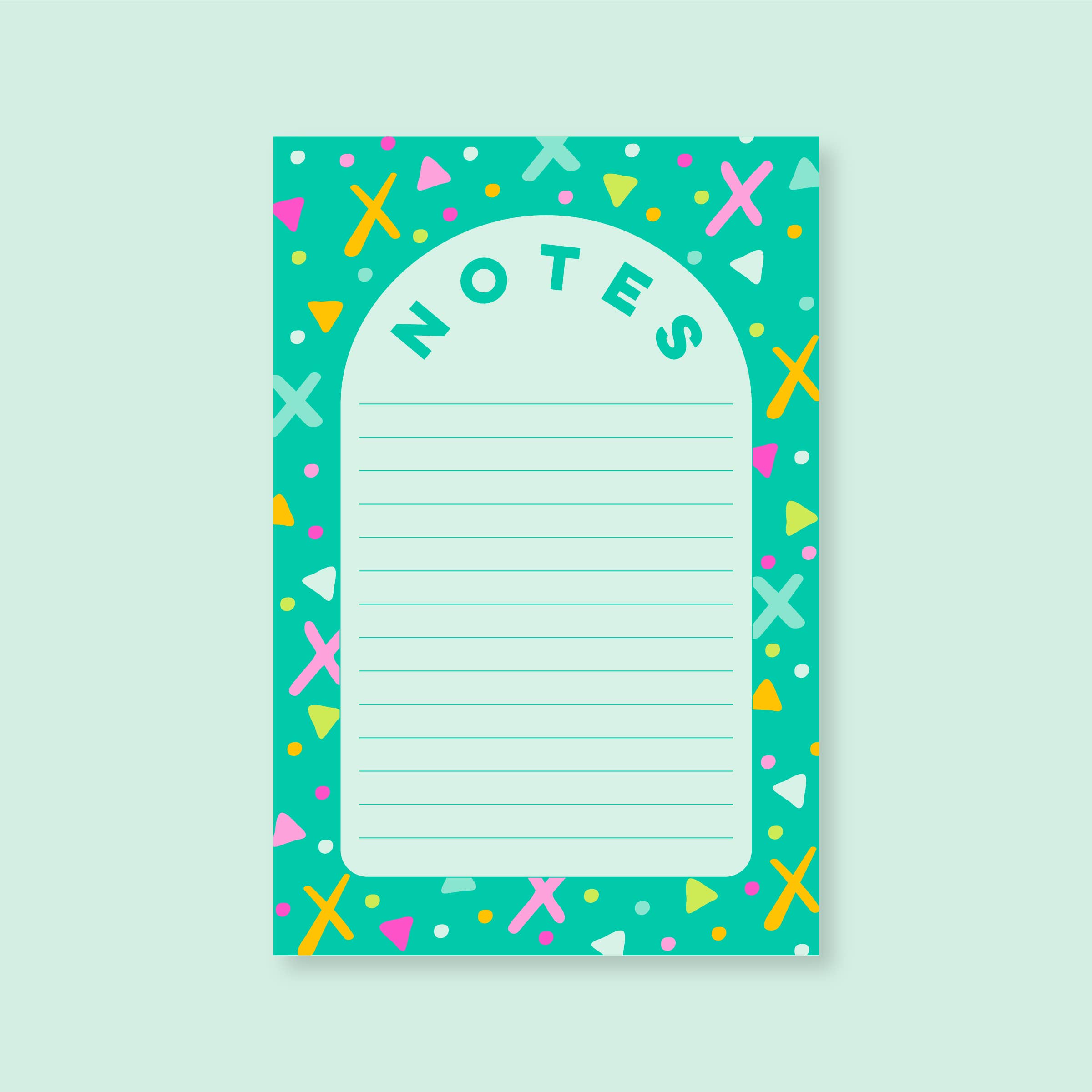 Cleary Lane – Bloco de notas por atacado – Bloco de Notas | 4"x6" | Formas Aqua Rainbow1