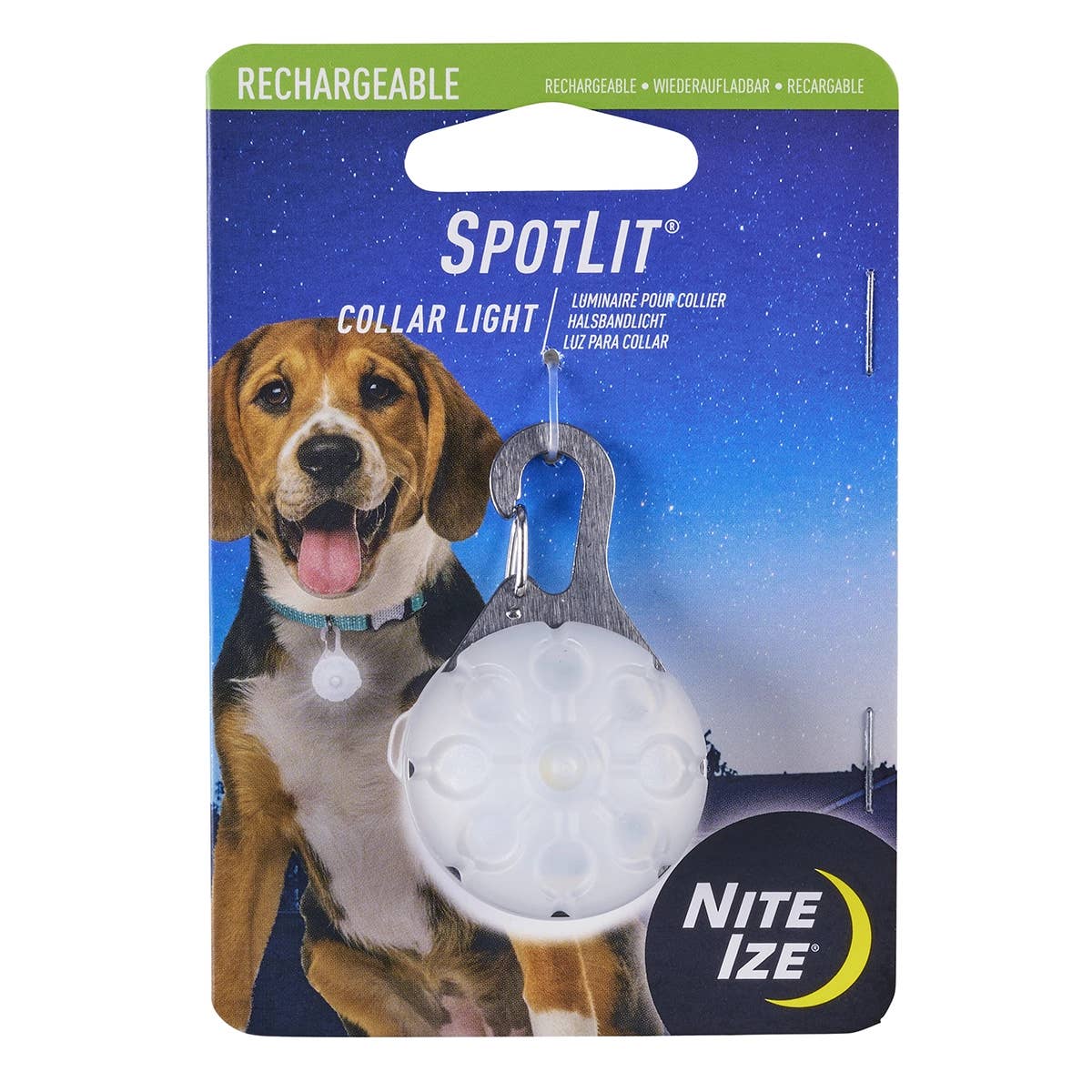 Pet Palette Distribution - Wholesale Pet Collar - Dog - Nite Ize SpotLit® Rechargeable Collar Light - White0