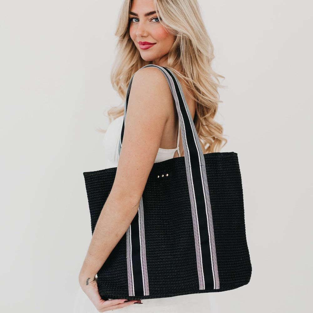 Pretty Simple - Wholesale Tote Bag - Women's - Ruby Raffia Tote Bag2