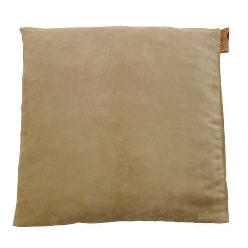 Hot Cherry Pillows - Wholesale Hot/Cold Compress - Large Square Tan Ultra-suede in Pie Box 6
