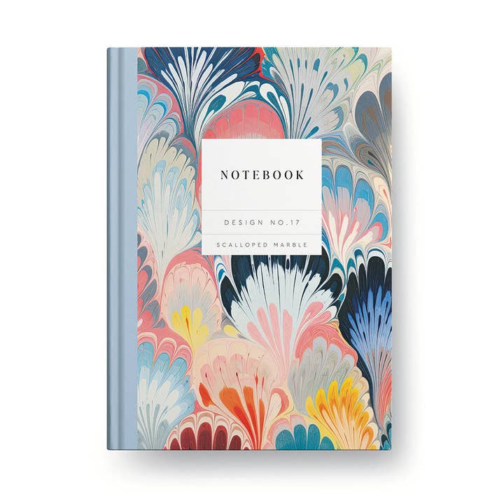 Kaleido No.17 Scalloped Marble Hardback Notebook (10589) for wholesale by Ohh Deer UK + EU
