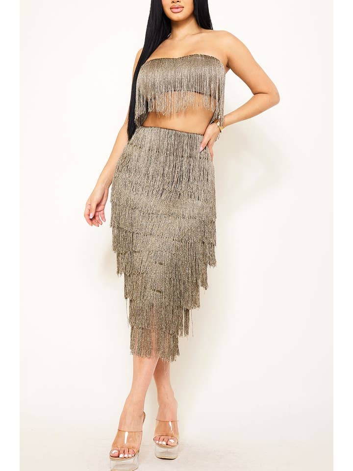 TOP AND MIDI SKIRT SET for wholesale by FashionShowcase