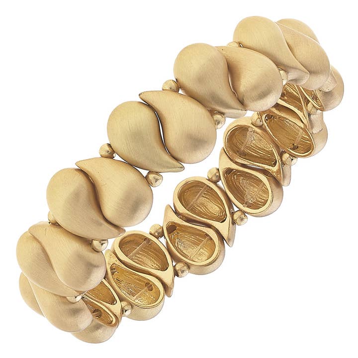 Icon Puffed Mini Teardrop Stretch Bracelet for wholesale by Canvas Style