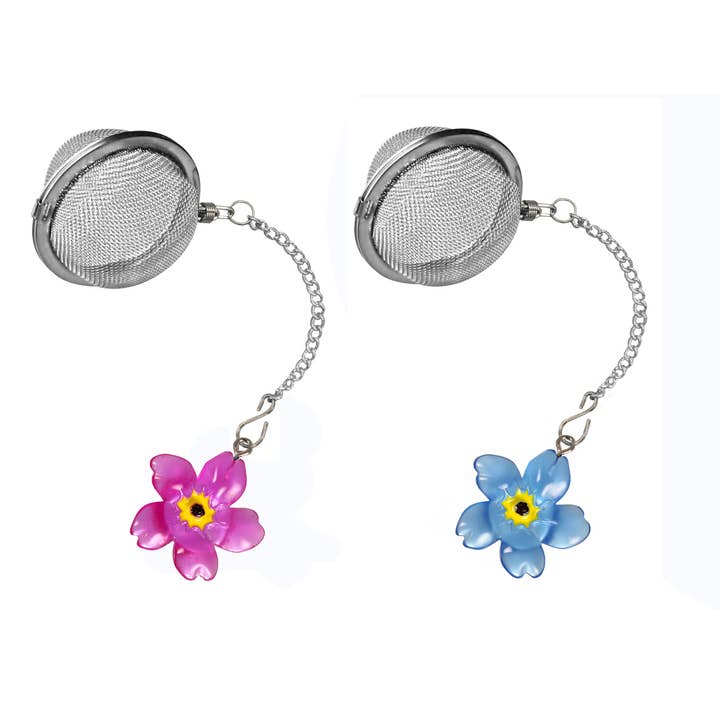 Prodyne - Wholesale Tea Strainer/Infuser - Flower Tea Infusers blue & pink (single packaging)