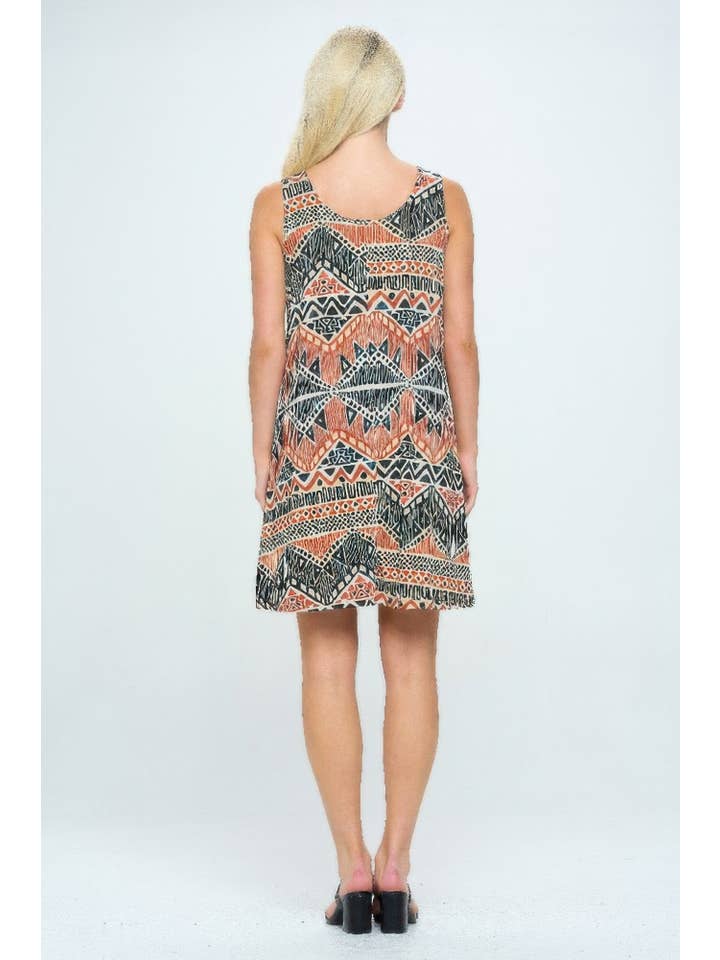 CC Wholesale Clothing - Wholesale Dress - Women's - Print Short Tank Dress1