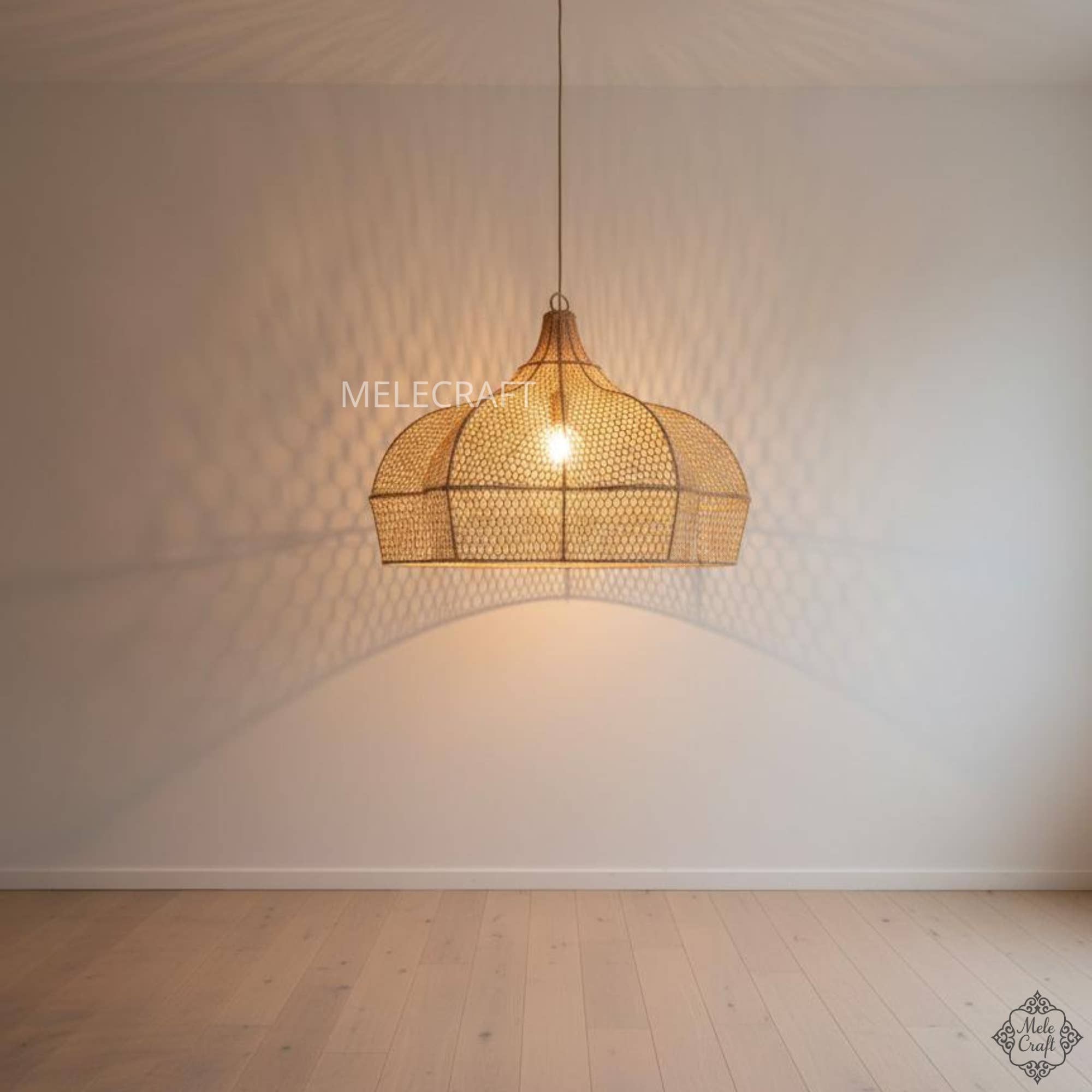 Melecraft - Wholesale Chandelier/Hanging Light - Handmade Wave Rattan Pendant Hanging light Chandelier1