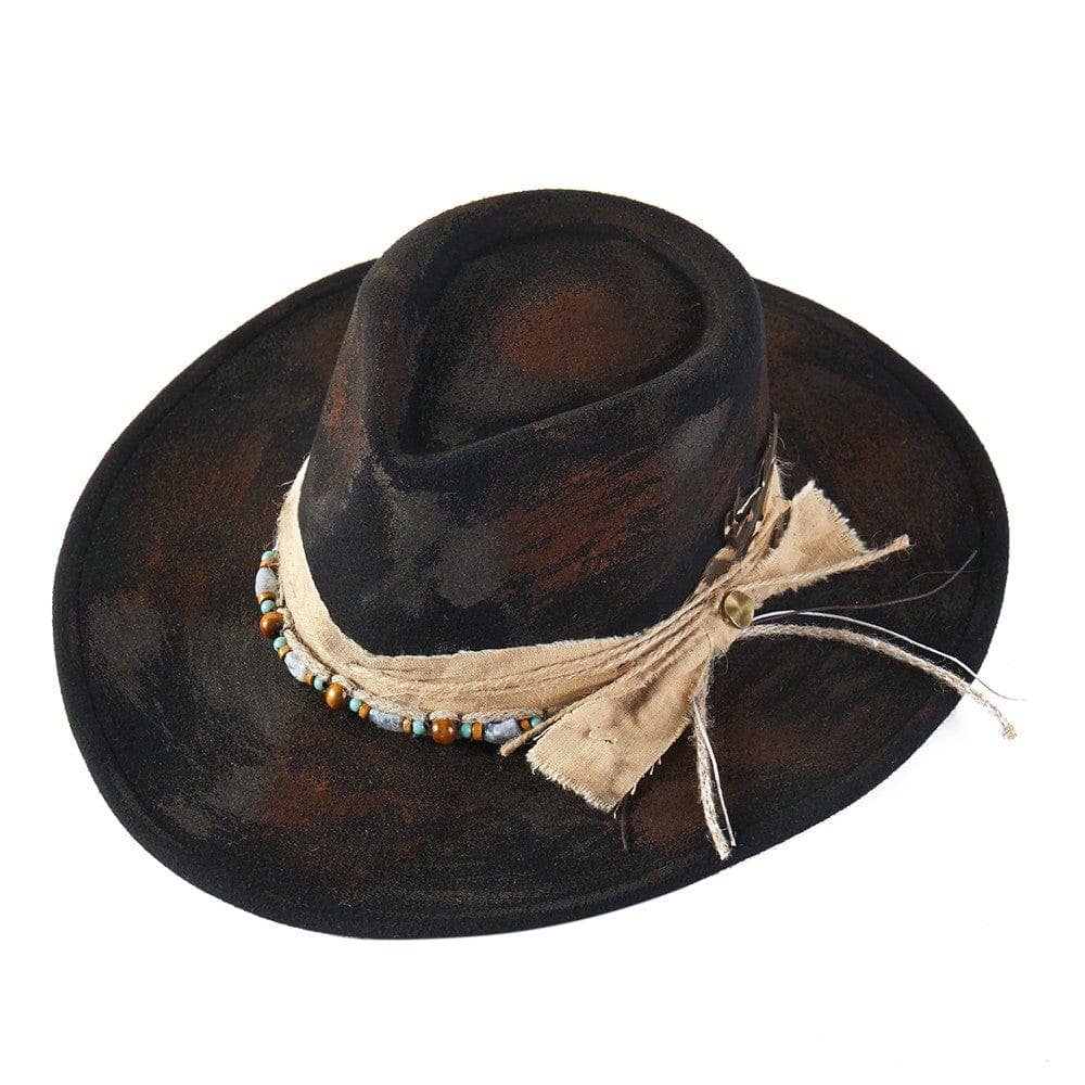 MiMi Wholesale - Wholesale Cowboy Hat - Women's - MH0274 Vintage Shapeable Cowboy/Fedora Hat2