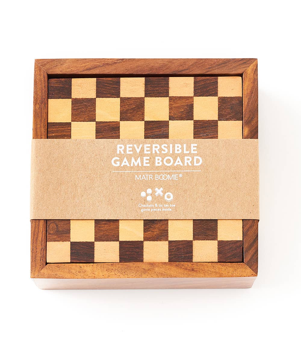 Matr Boomie Fair Trade - Wholesale Board Game - Checkers and Tic Tac Toe Game Set - Handcrafted Wood2