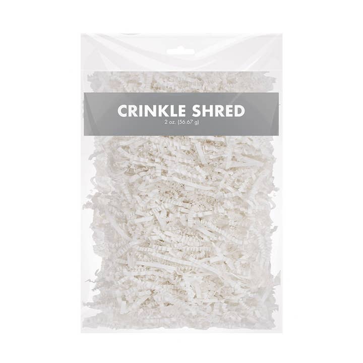 Papercraft - Wholesale Ribbon - Gift Wrapping - Crinkle Cut Paper Shred - White