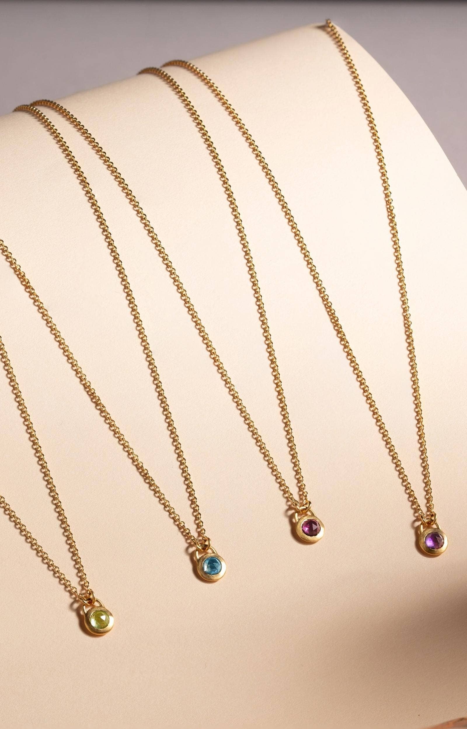 Fervor Montréal - Wholesale Pendant/Charm Necklace - Keyhole Rose Cut London Blue Topaz Necklace0