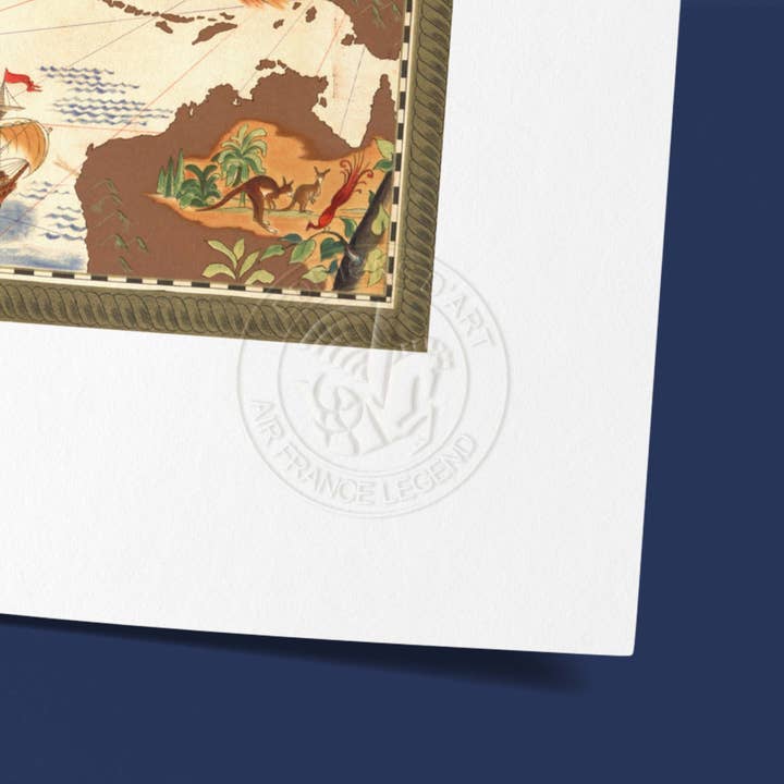 Oneart - Wholesale Poster - Air France Poster / Nova et Vetera Planisphere - AFL05693