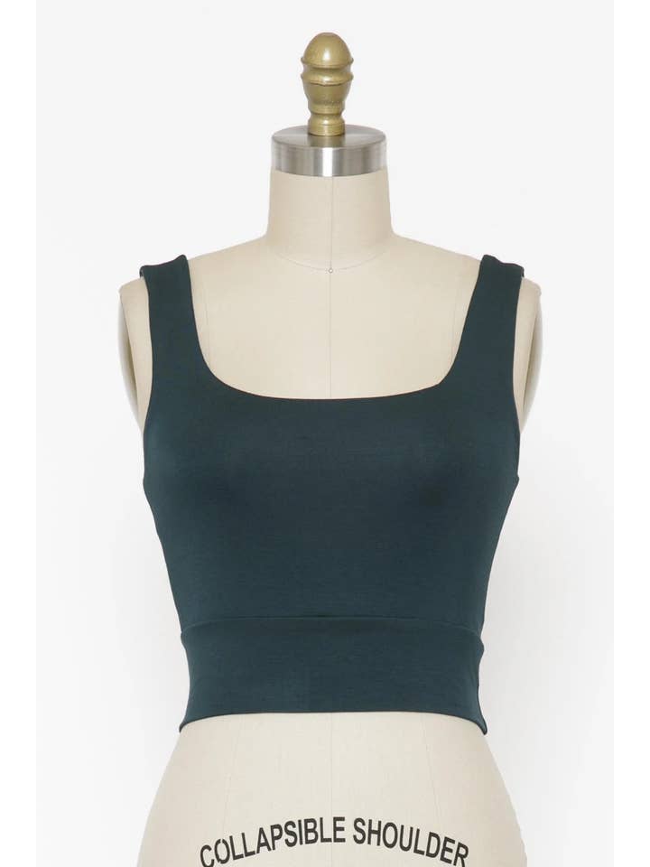 Final Touch - Wholesale Knit Top - Women's - Square Neck Fitted Crop Top - T1685947