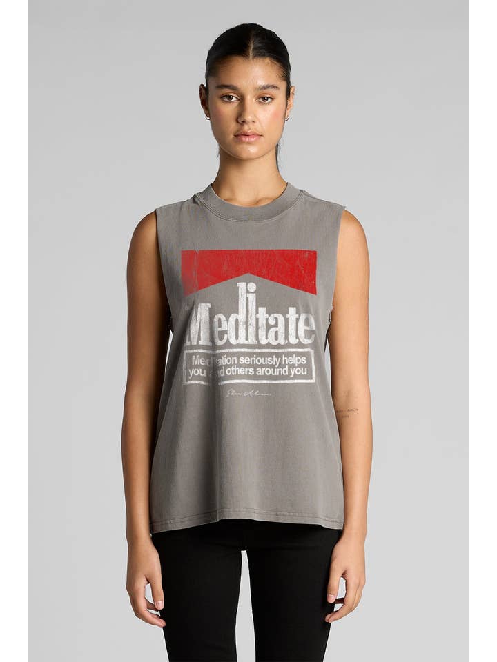 Eden Ashram - Wholesale Tank top – Women′s - Meditate 2.0 Faded Rocker Tank1