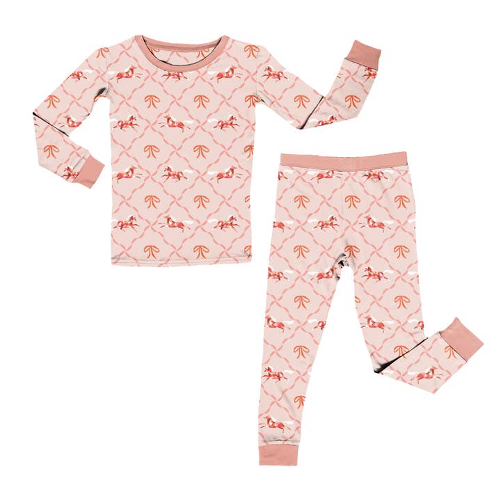 Prissy Prance Long Sleeve Pajama Set for wholesale by Lil Wilder Co